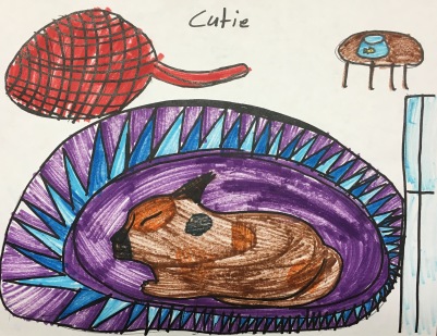 Students draw a coloring page, then color a photocopy of a classmate's drawing.