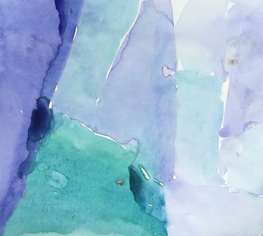 Students create artwork using watercolor washes inspired by Rothko.
